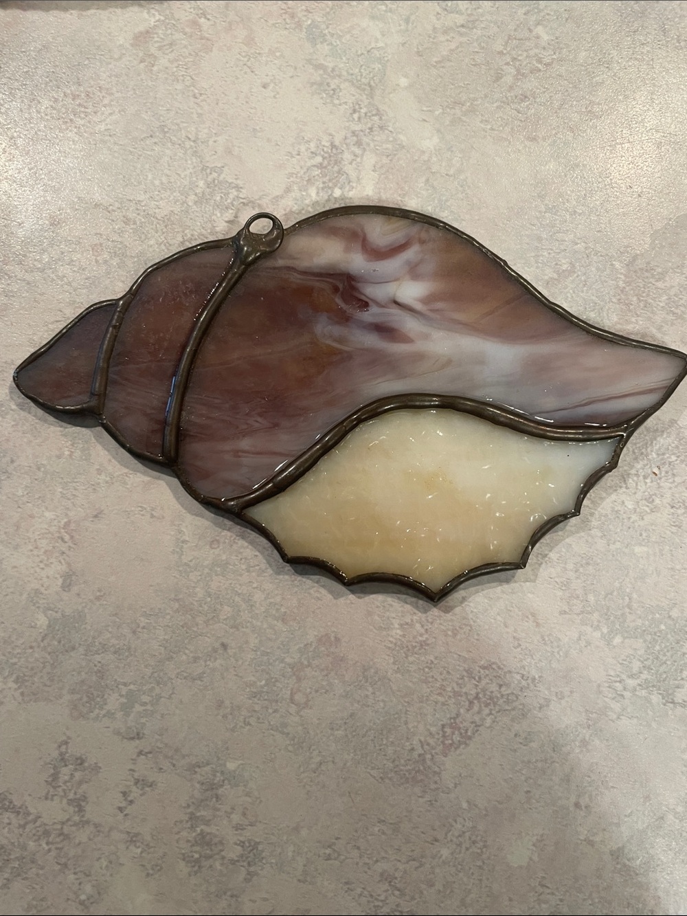 Stained Glass Sea Shell Suncatcher